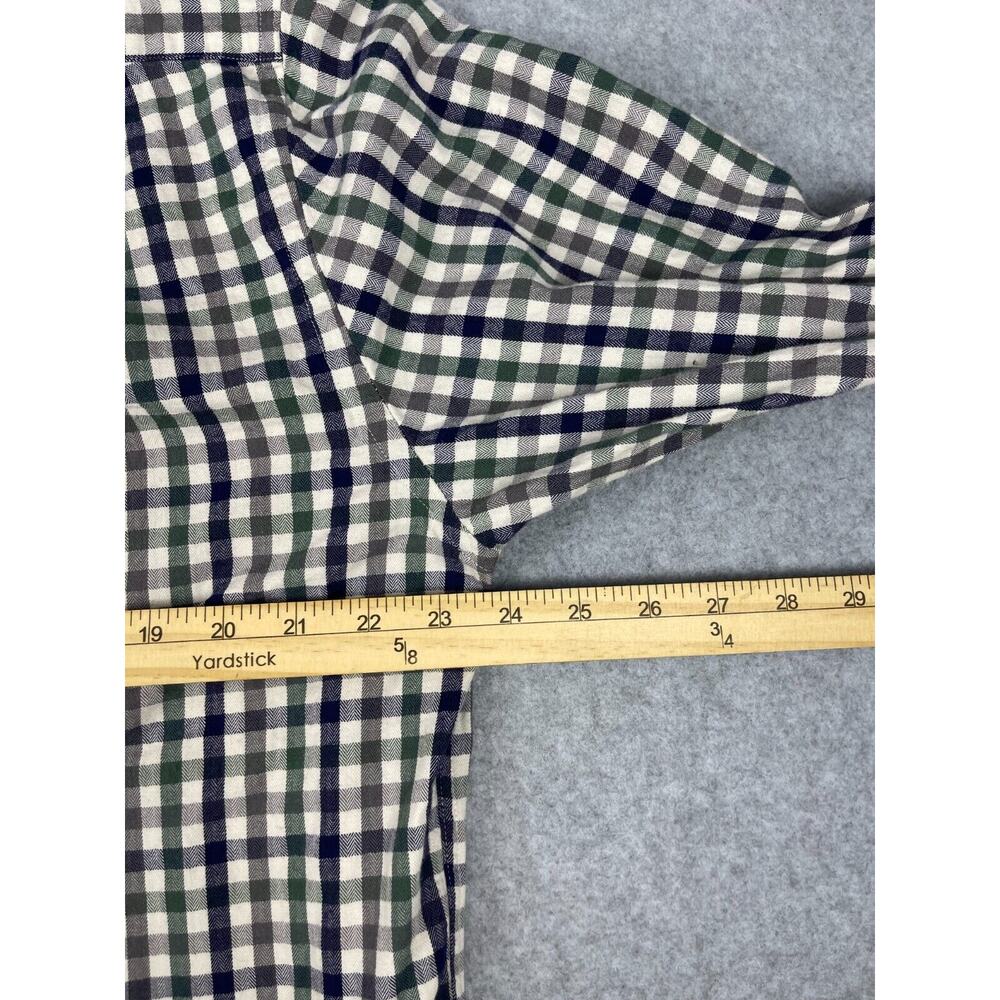 Jos A Bank Reserve Shirt Mens XL Blue Green Checks Flannel Outdoor Classiccore - Picture 7 of 8